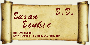 Dušan Dinkić vizit kartica